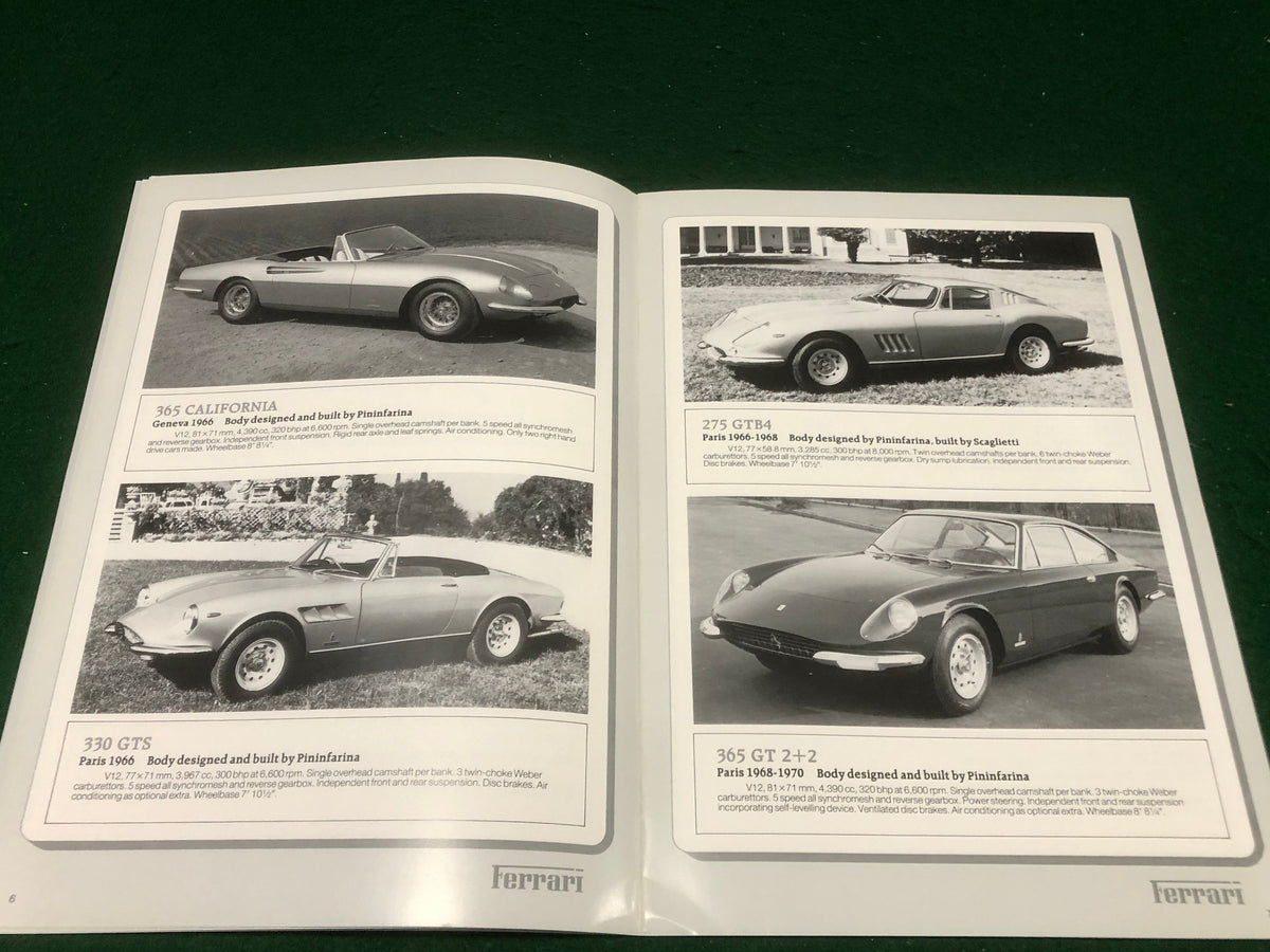 Ferrari guide to cars since 1959 to 1986