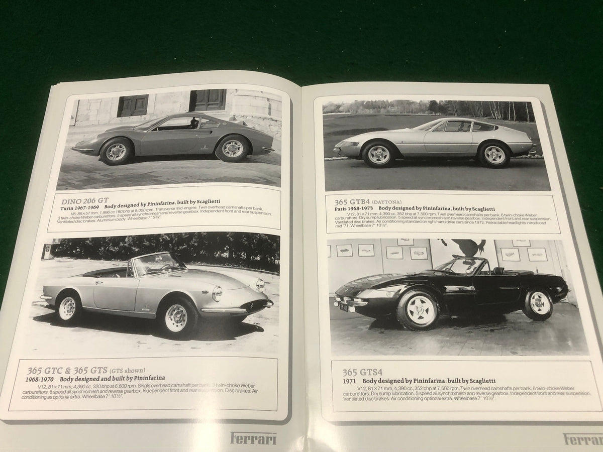 Ferrari guide to cars since 1959 to 1986