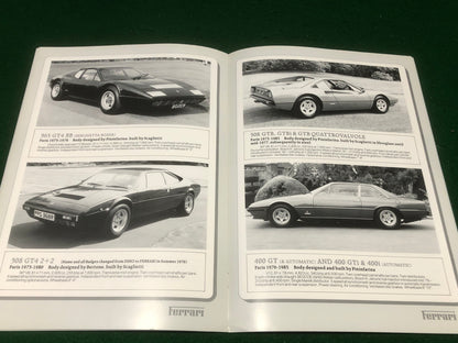 Ferrari guide to cars since 1959 to 1986