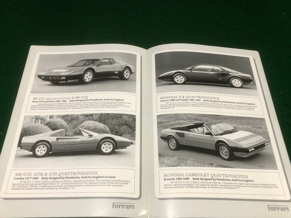 Ferrari guide to cars since 1959 to 1986