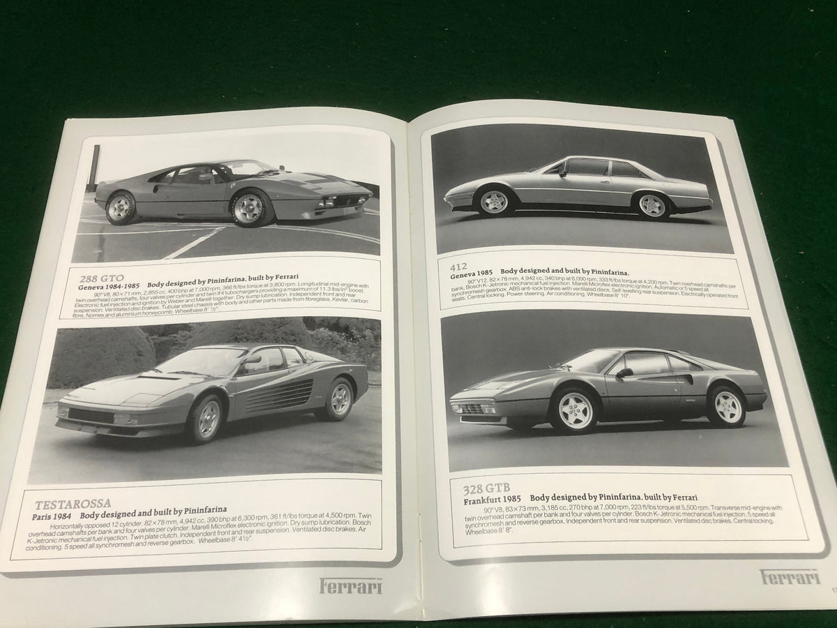 Ferrari guide to cars since 1959 to 1986
