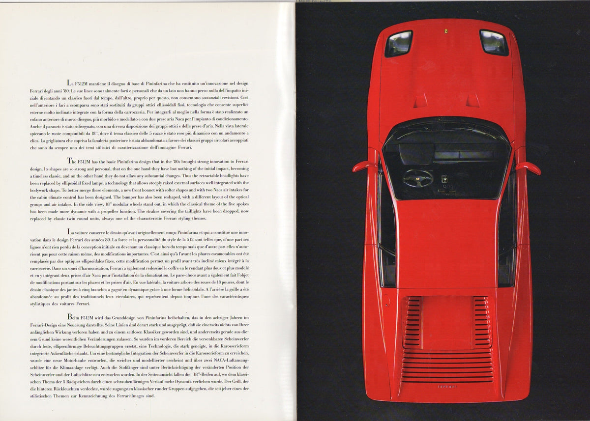 Ferrari F512M Brochure (906/94 - 2M/10/95)