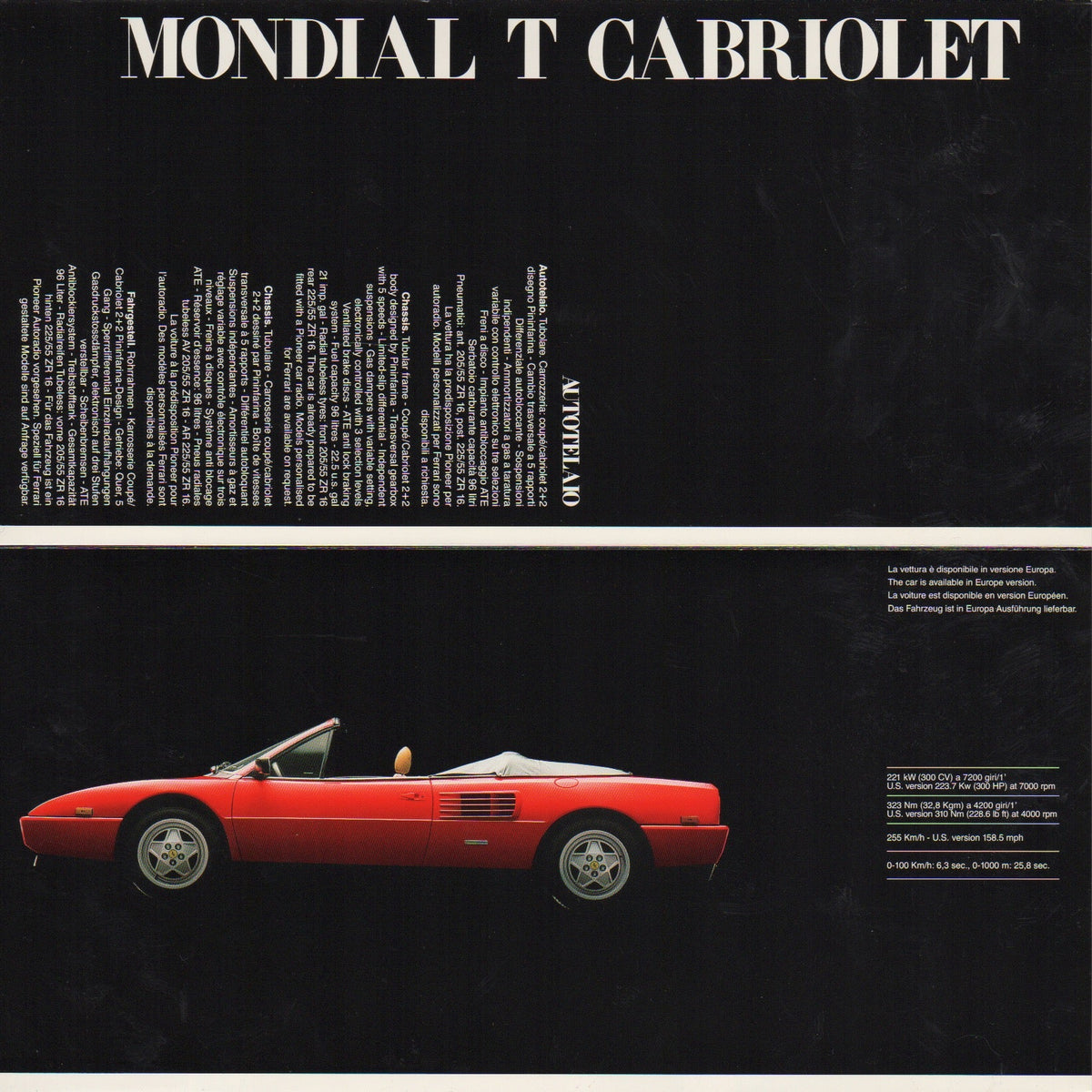 Ferrari Product Range 1992 Brochure (729/92 - 5M/05/92)