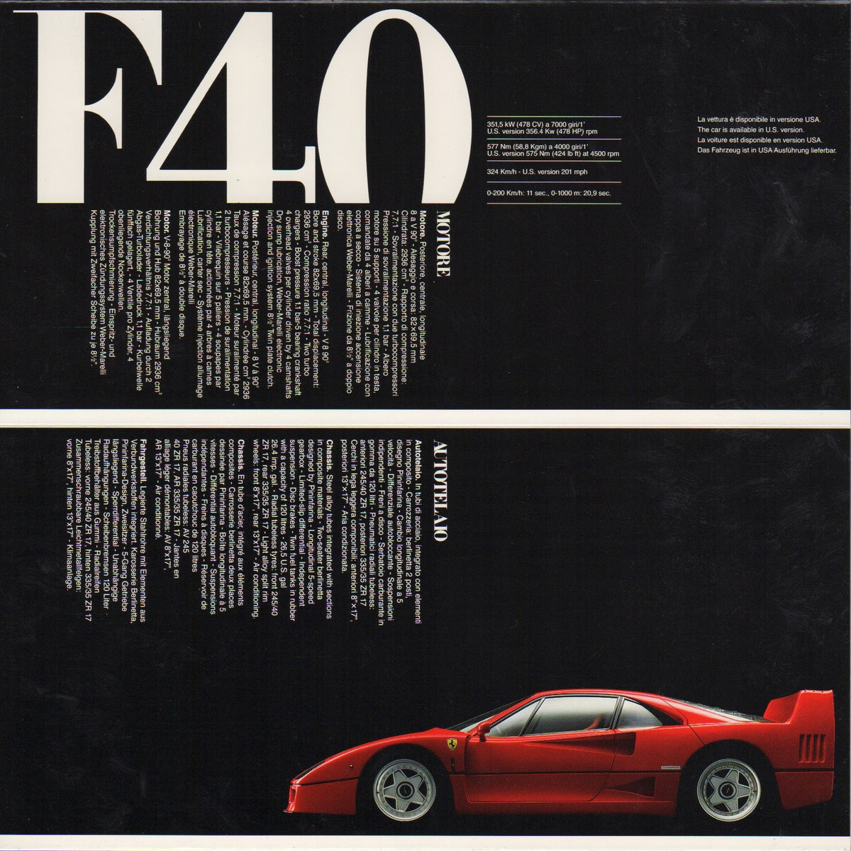 Ferrari Product Range 1992 Brochure (729/92 - 5M/05/92)