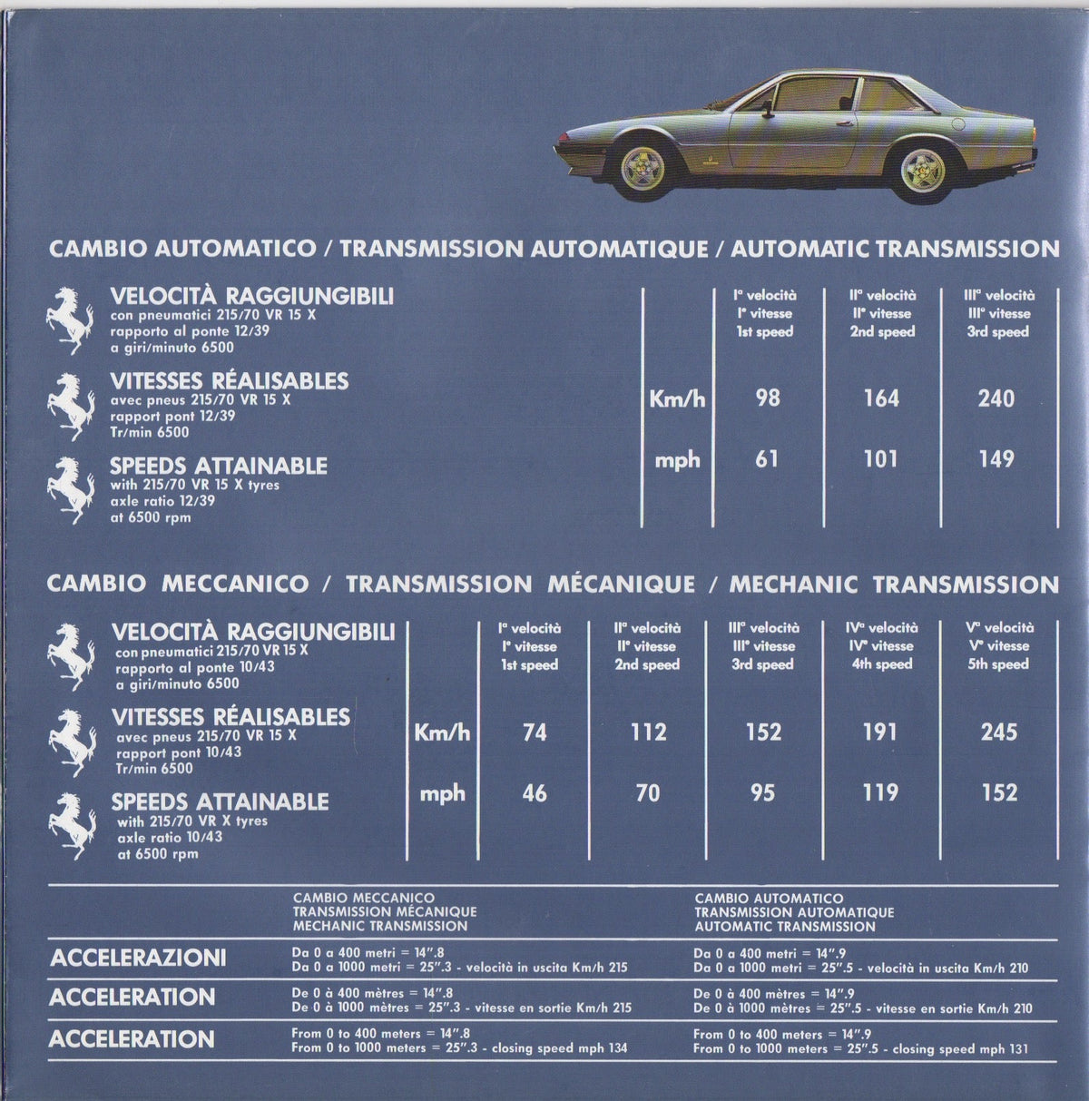 Ferrari 400 Automatic Prestige Brochure (132/76)
