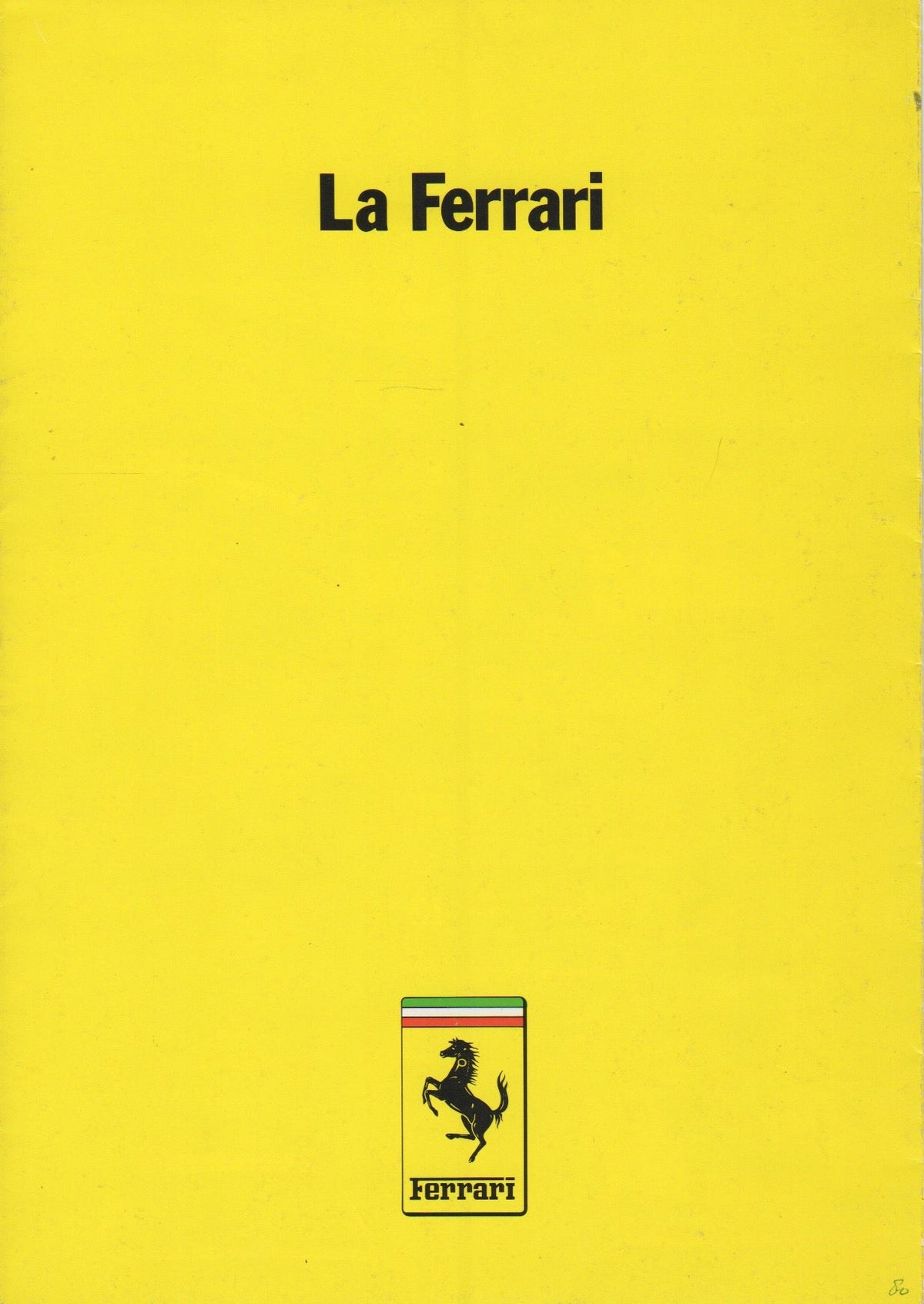 La Ferrari 1978 Brochure (164/78)