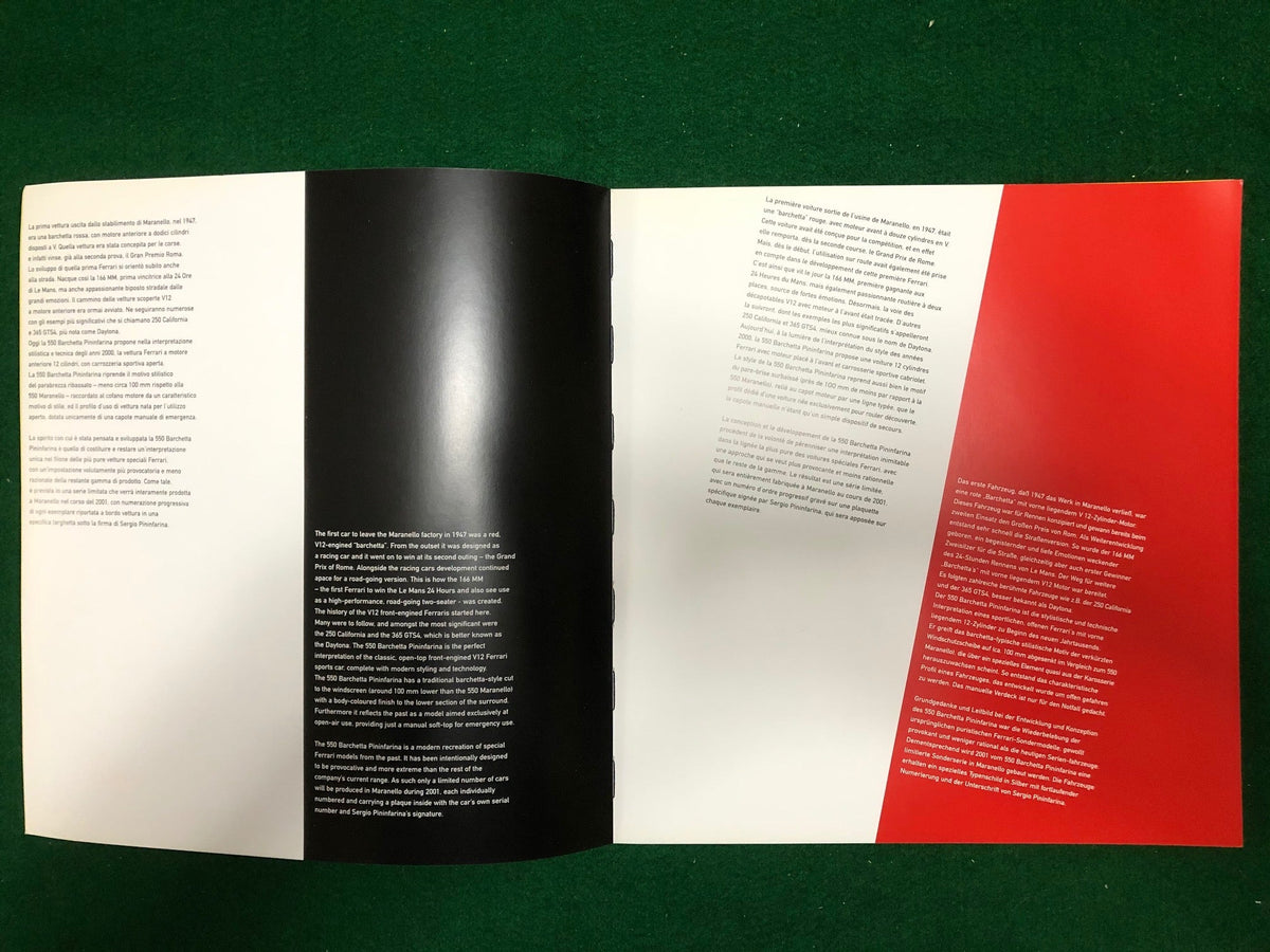 Ferrari 550 Barchetta Brochure (1616/00)