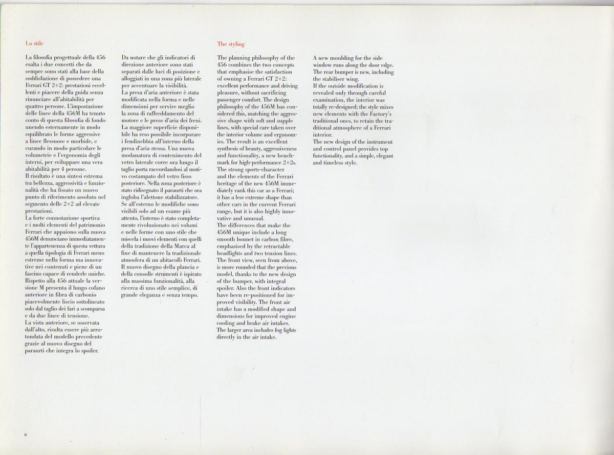 Ferrari 456M GT & GTA Press Kit (1340/98 - 1M/05/98)