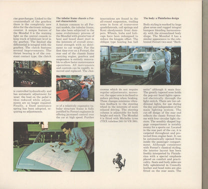 Ferrari Mondial 8 US Version Prestige Brochure (220/81 - 5.5M/9/81)