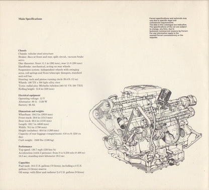 Ferrari Mondial 8 US Version Prestige Brochure (220/81 - 5.5M/9/81)