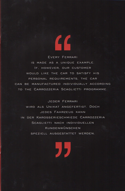 Ferrari Carrozzeria Scaglietti Customization Brochure