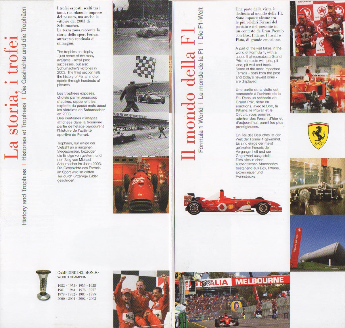 Galleria Ferrari 2004 Brochure