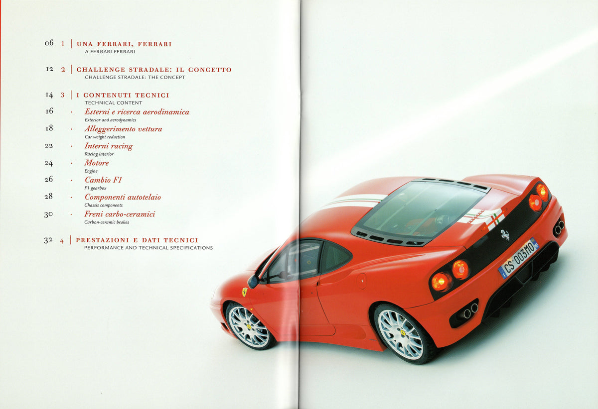 Ferrari Challenge Stradale Brochure (1900/03)