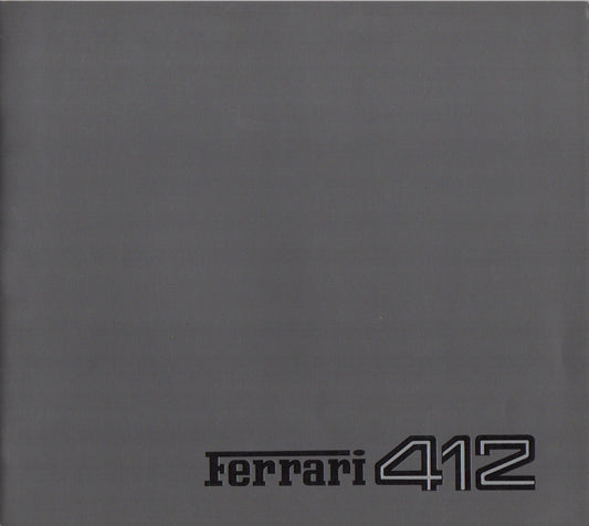 Ferrari 412 Deluxe Brochure (363/85 - 4M/3/88)