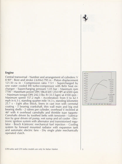 Ferrari Product Range 1988 Brochure (506/88 - 3M/6/88)(GB)