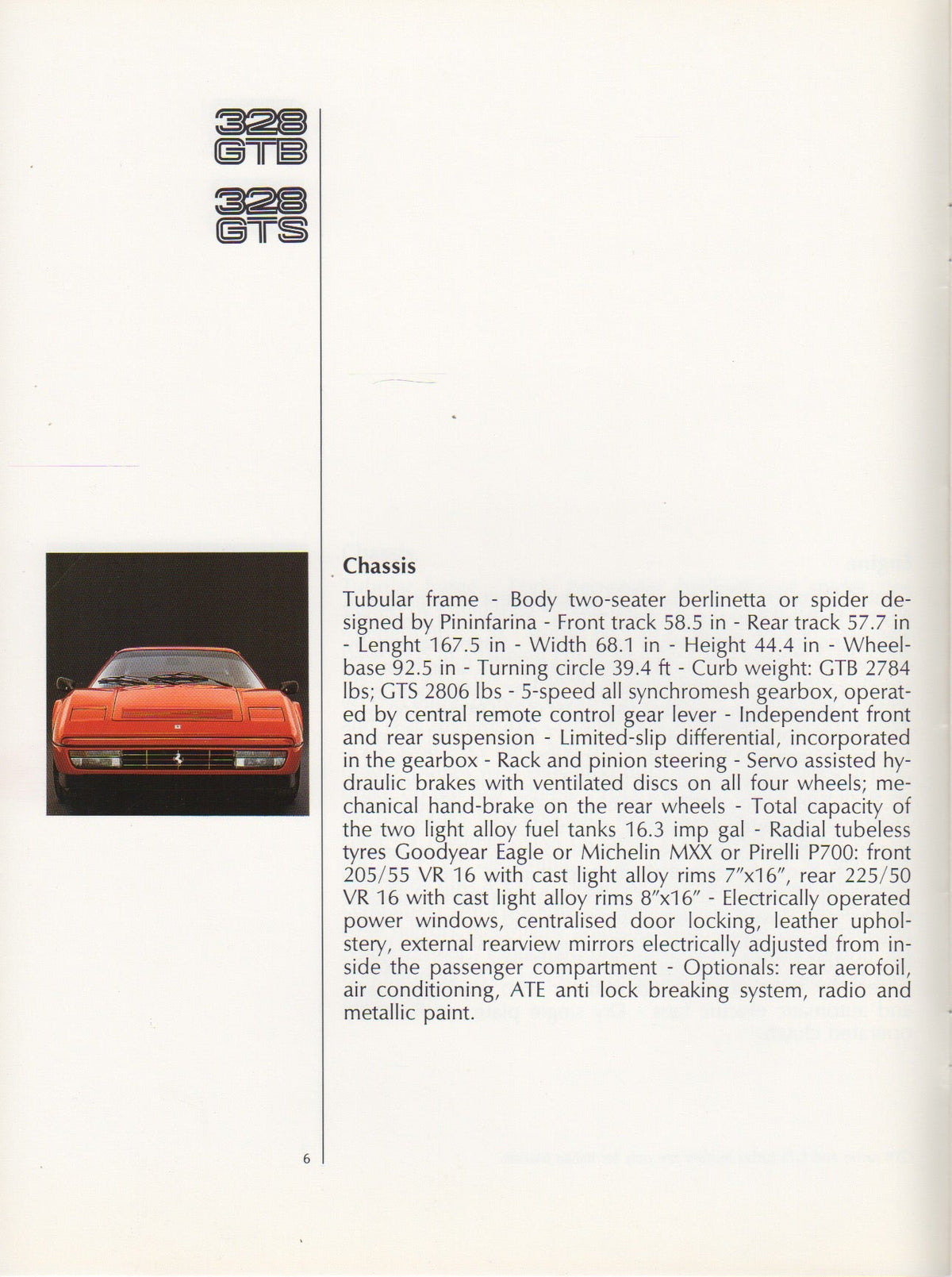 Ferrari Product Range 1988 Brochure (506/88 - 3M/6/88)(GB)