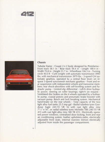 Ferrari Product Range 1988 Brochure (506/88 - 3M/6/88)(GB)
