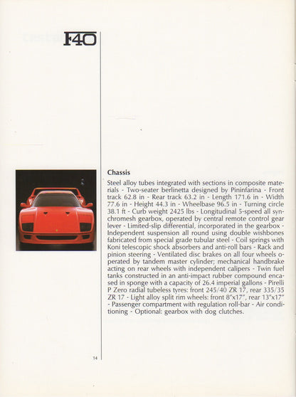 Ferrari Product Range 1988 Brochure (506/88 - 3M/6/88)(GB)