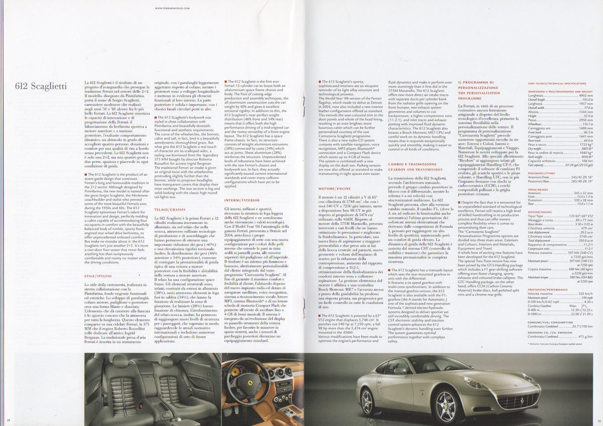 Ferrari Product Range 2006 Brochure (2381/06)
