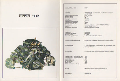Ferrari F1-87 Brochure (465/87)
