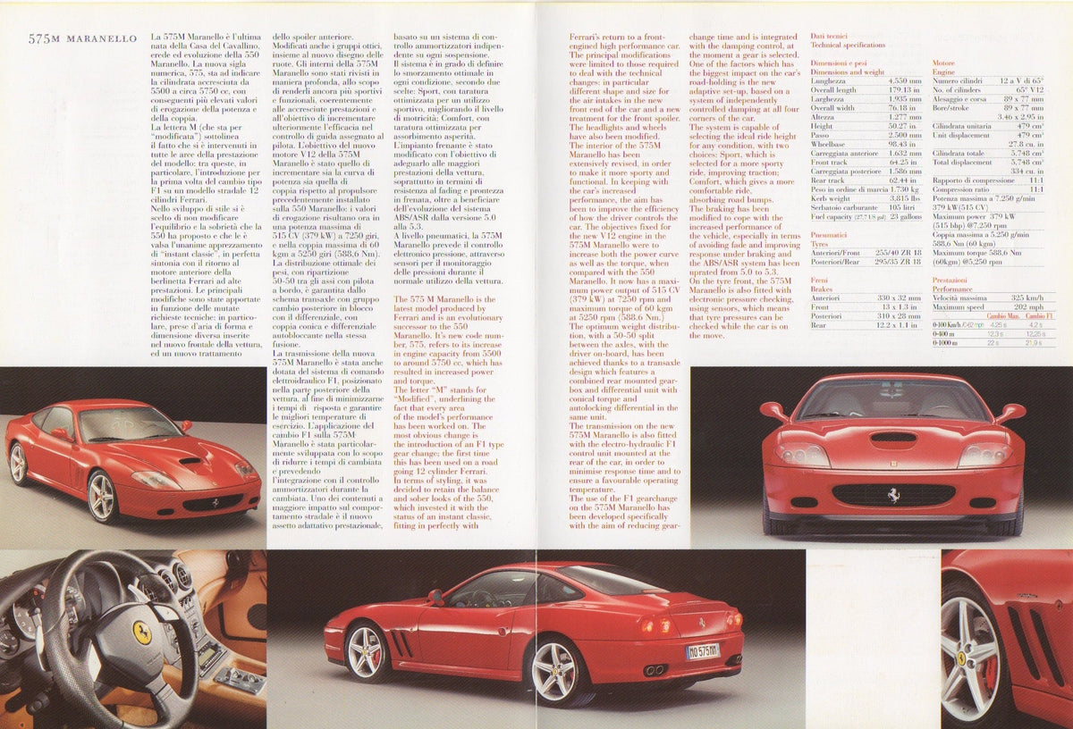 Ferrari 575M Maranello Brochure (1777/02)