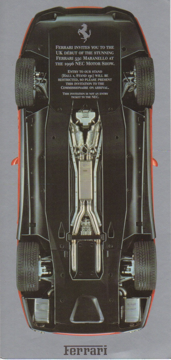 Ferrari 550 Maranello UK Debut Invitation 1996 (0/96)