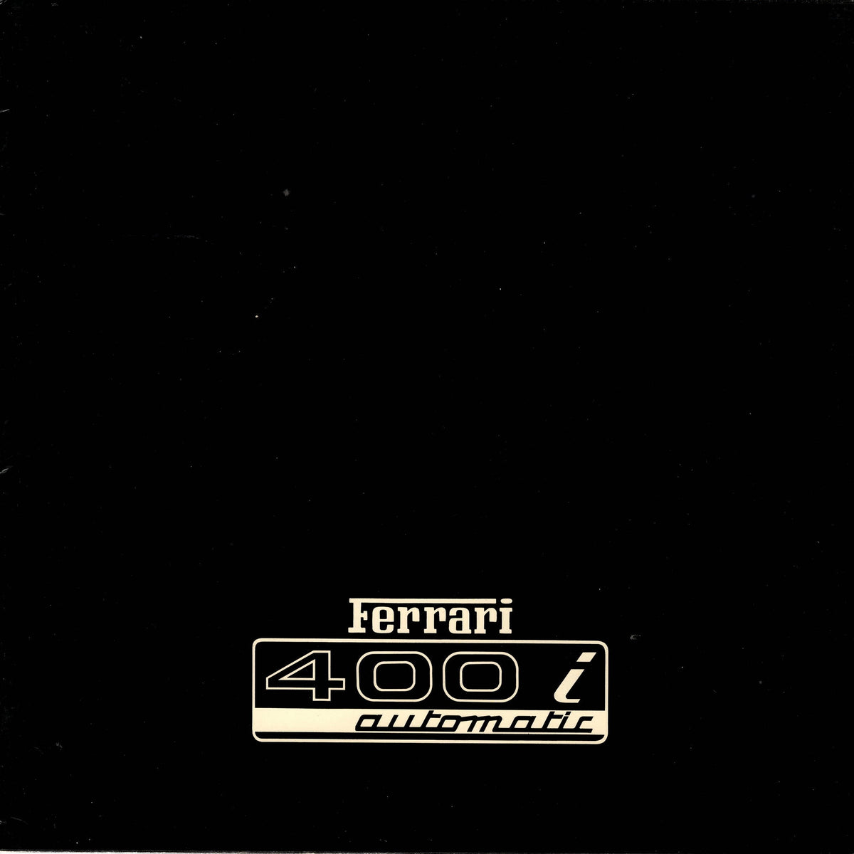 Ferrari 400i Automatic Prestige Brochure (226/81 - 4M/1/82)