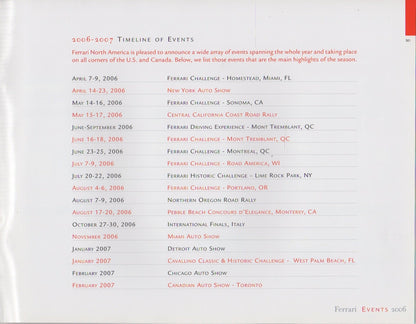Ferrari Events 2006 North America