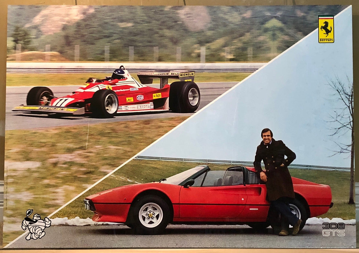 Ferrari 308 GTS & Carlos Reutemann Official Poster (153/78)