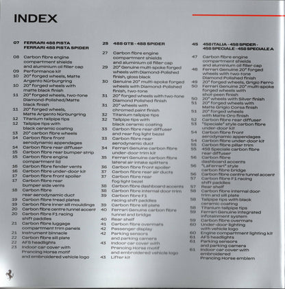 Ferrari Genuine Accessories - Out of Production Models Brochure 2021-22 (095998282)