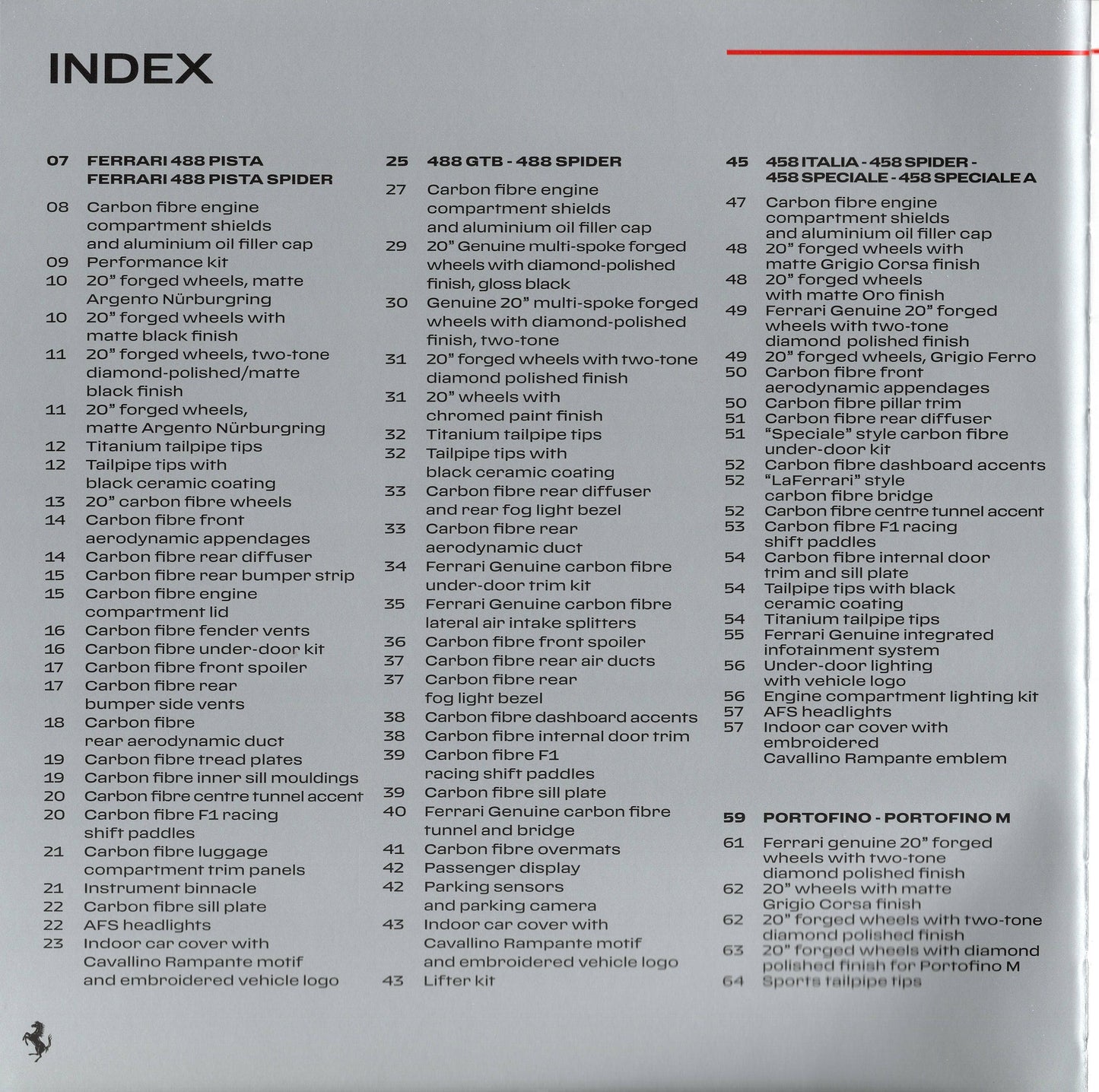 Ferrari Genuine Accessories - Models Out of Production Brochure 2022-23 (095998316)