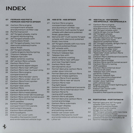 Ferrari Genuine Accessories - Models Out of Production Brochure 2022-23 (095998316)