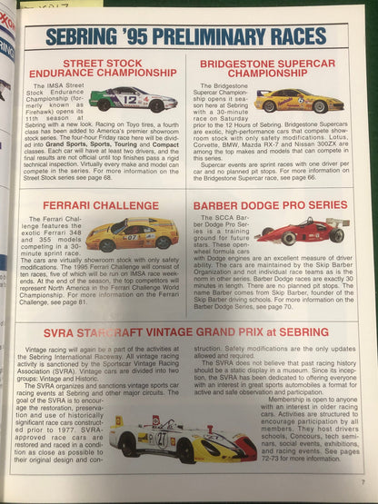 Sebring 12 Hours - 1995 Grand Prix Of Endurance Program