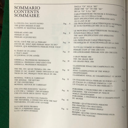Ferrari '84/85 Unofficial Authorized 1985 Yearbook