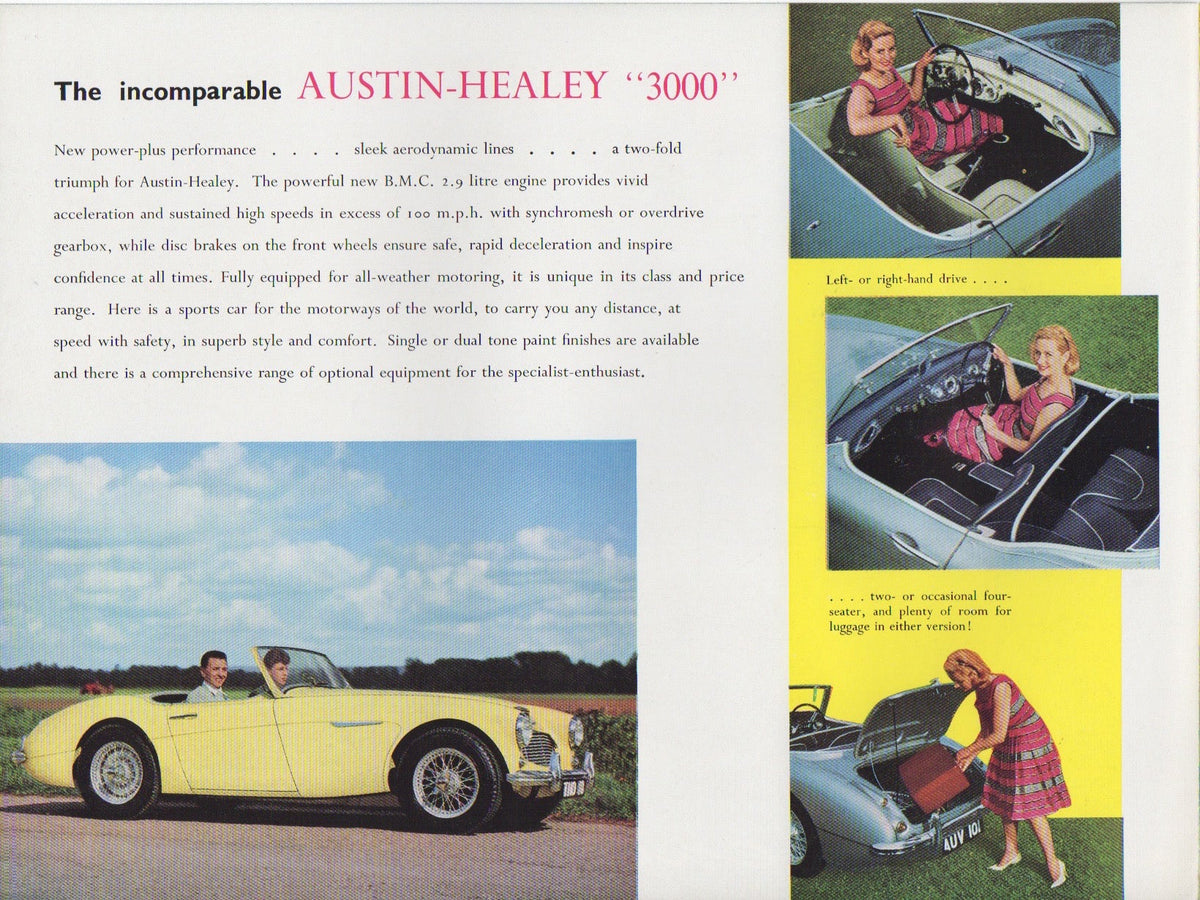 Austin Healey 3000 Brochure 1960