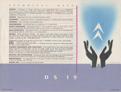 Citroen DS19 1956 Brochure
