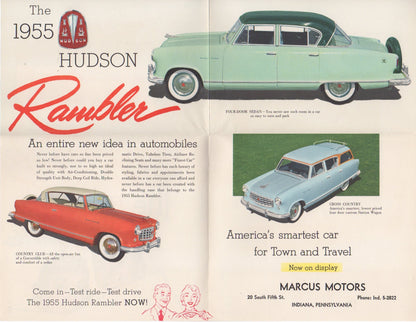 Hudson Sedan / Country Club / Cross Country Brochure 1955