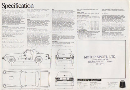 Jensen-Healey Brochure 1974