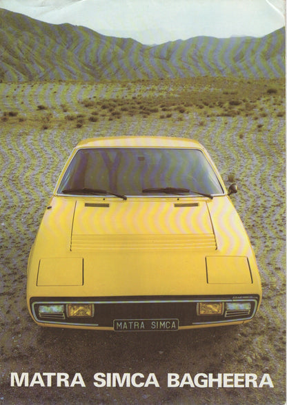 Matra Simca Bagheera Brochure 1973