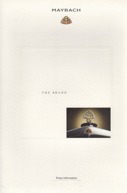 Maybach Press Kit 2002 Geneva