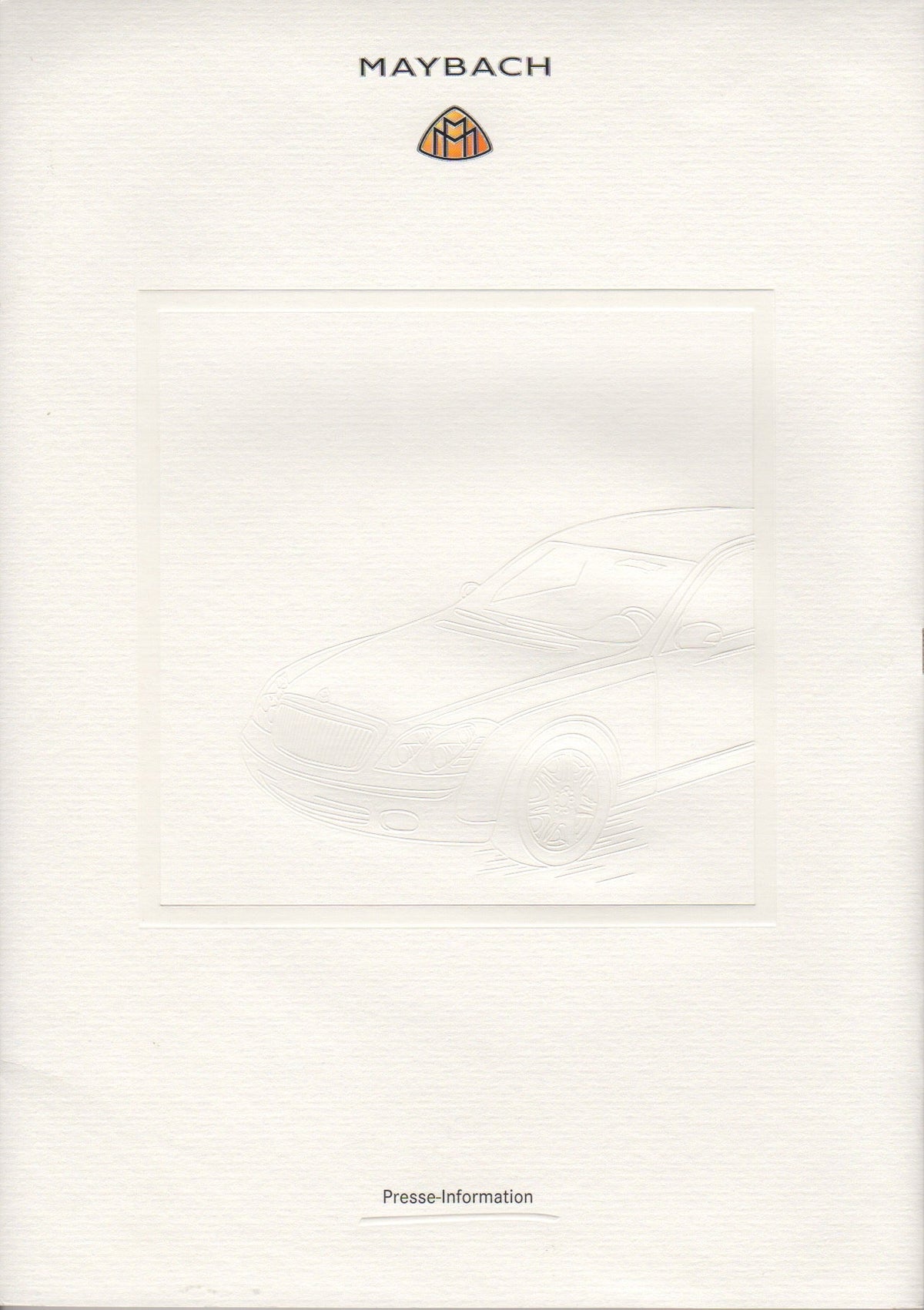 Maybach Press Kit 2003 Detroit NAIAS