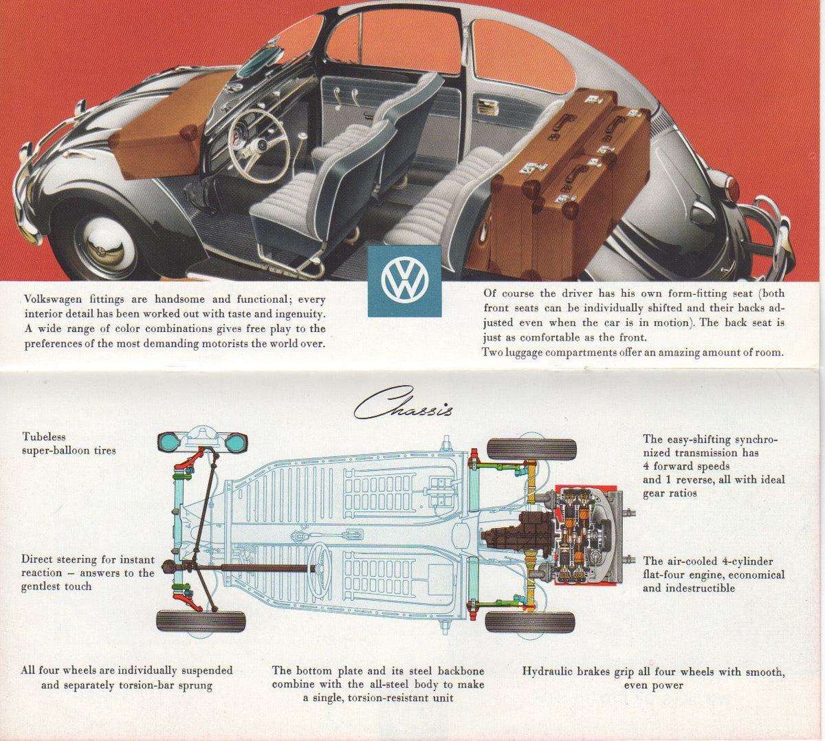 Volkswagen VW Beetle Brochure 1958