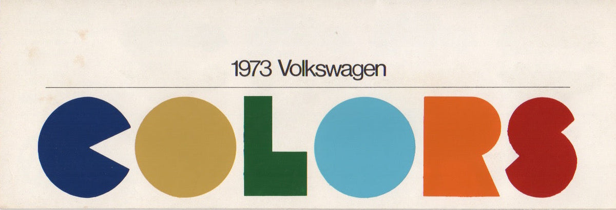 Volkswagen VW 1973 Colours Brochure