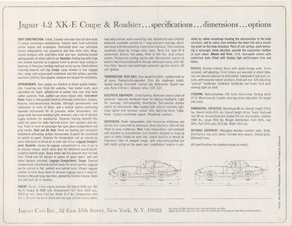 Jaguar 4.2 XK-E Brochure 1965