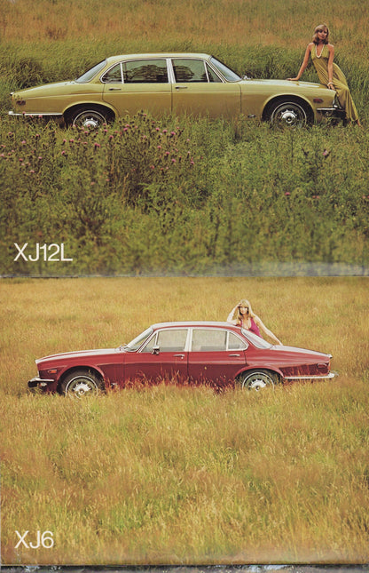 Jaguar V-12 E-Type - XJ12C - XJ12L - XJ6 Deluxe Brochure 1974