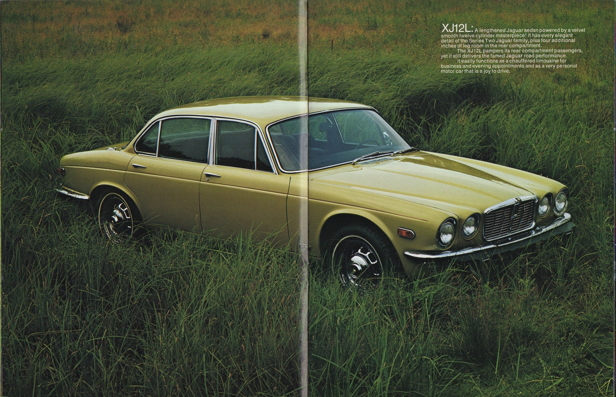 Jaguar V-12 E-Type - XJ12C - XJ12L - XJ6 Deluxe Brochure 1974