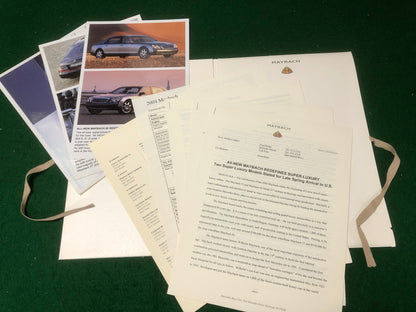 Maybach Press Kit 2004 Detroit NAIAS